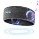 thumbnail image 2 of Diadema para dormir con música y auriculares, diadema de viaje con cable Bluetooth elástica suave con altavoz delgado, cómodos auriculares para música para dormir (gris), 2 of 5