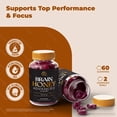 thumbnail image 4 of (3 Pack) Brain Honey Advanced – Daily Formula with a Natural Blend to Help Maintain Focus, Memory & Concentration | Clean, Gentle, Easy-to-Chew gummies for Everyday Sharpness (180 Gummies), 4 of 10