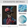 thumbnail image 3 of Diamond Art Kits for Adults - 5d Skeleton In Festive Top Hat Diamond Painting for Adults, Diamond Art for Adults Beginners, Diamond Painting Kits for Adults for Home Wall Decor, 3 of 7