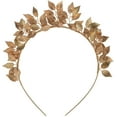thumbnail image 6 of Bridal Leaf Tiara Crown Gold Leaf Headband Handmade Leaf Headpiece for Wedding Prom Party Festival Hair Jewelry, 6 of 10