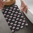 thumbnail image 2 of Black Pink Skull Pattern Bathroom Rugs Mat,Non Slip Microfiber Bathroom Rug,Rubber Backing,Soft Bathroom Mats for Bathroom Floor,Tub and Shower,20x32in(50x80cm), 2 of 5