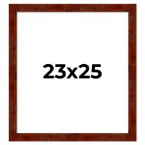 23x25 Walnut Brown Veneer Real Wood Picture Frame Width 1.75 inches | Interior Frame Depth 0.5