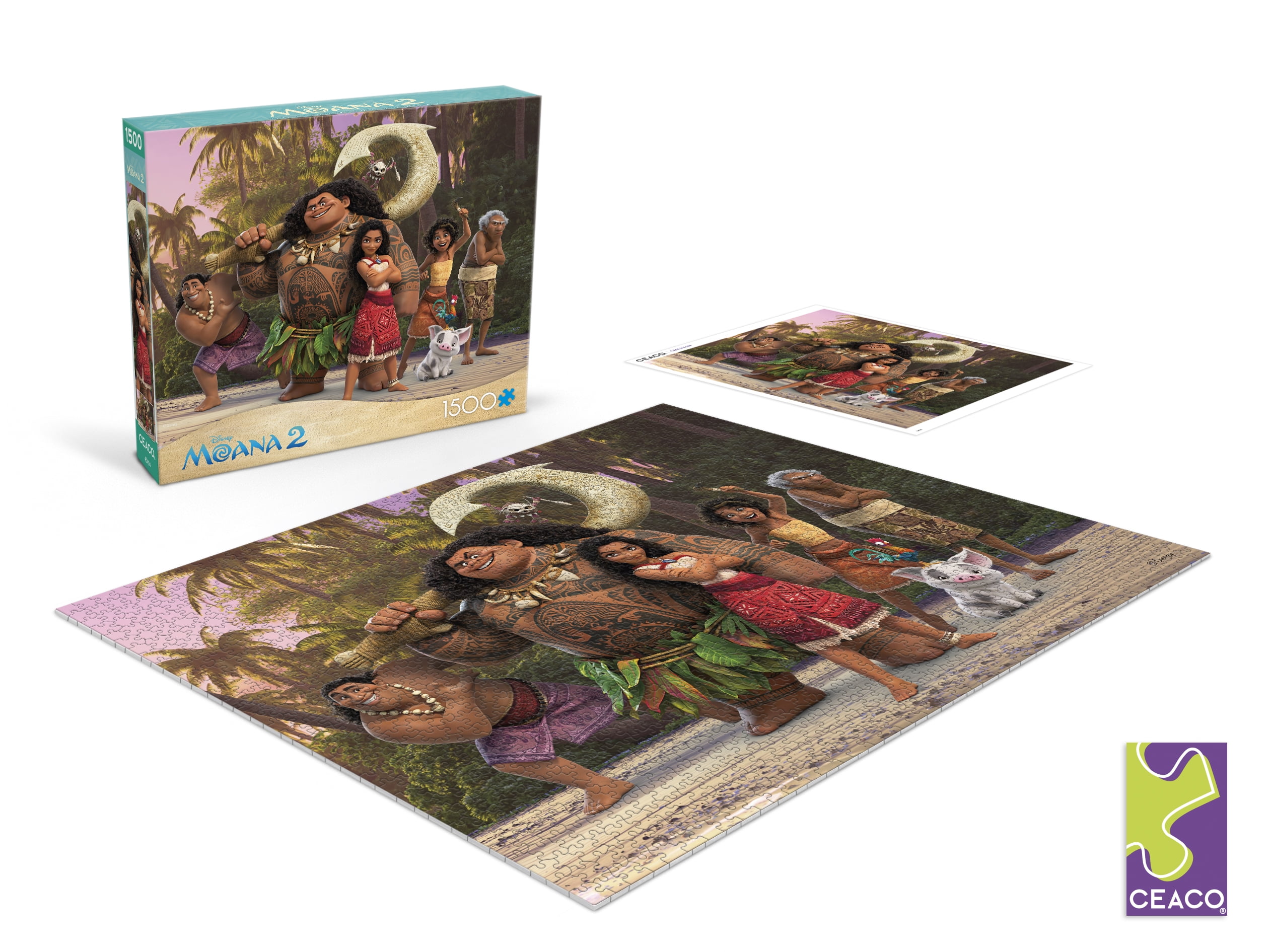 mo-a-na Ceaco 1500 Piece Moana and Family Jigsaw Puzzle with Bonus Poster