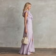 thumbnail image 7 of Women's Dress Sleeveless V Neck Women Lace Slit Maxi Dress Purple L, 7 of 7