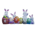 thumbnail image 2 of CoreLiving Resin Easter Bunny Rabbit Figurine Set with Eggs for Spring Home Table Centerpiece Farmhouse Indoor Office Mantel Decor Happy Easter Decoration, 2 of 7