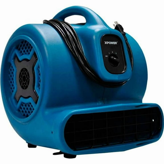 XPower Manufacture B2096662 Polypropylene 3 Speed, 1 HP & 3600 CFM Stackable Air Mover with 20 ft. Power Cord
