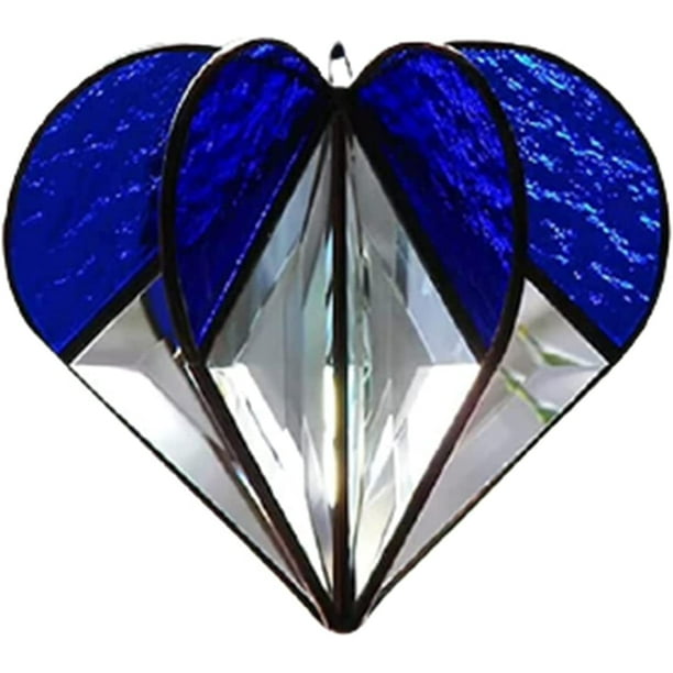 cueiha Colorful Multi-Sided Heart Shape Suncatcher 3D Hanging Prisms  Decoration Dream Catcher for Home Office Garden Decoration Crystal Glass  Suncatcher Ornament Rainbow Maker 