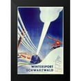thumbnail image 2 of Vintage Apple Collection 14x18 Black Modern Framed Museum Art Print Titled - Ski 10, 2 of 5