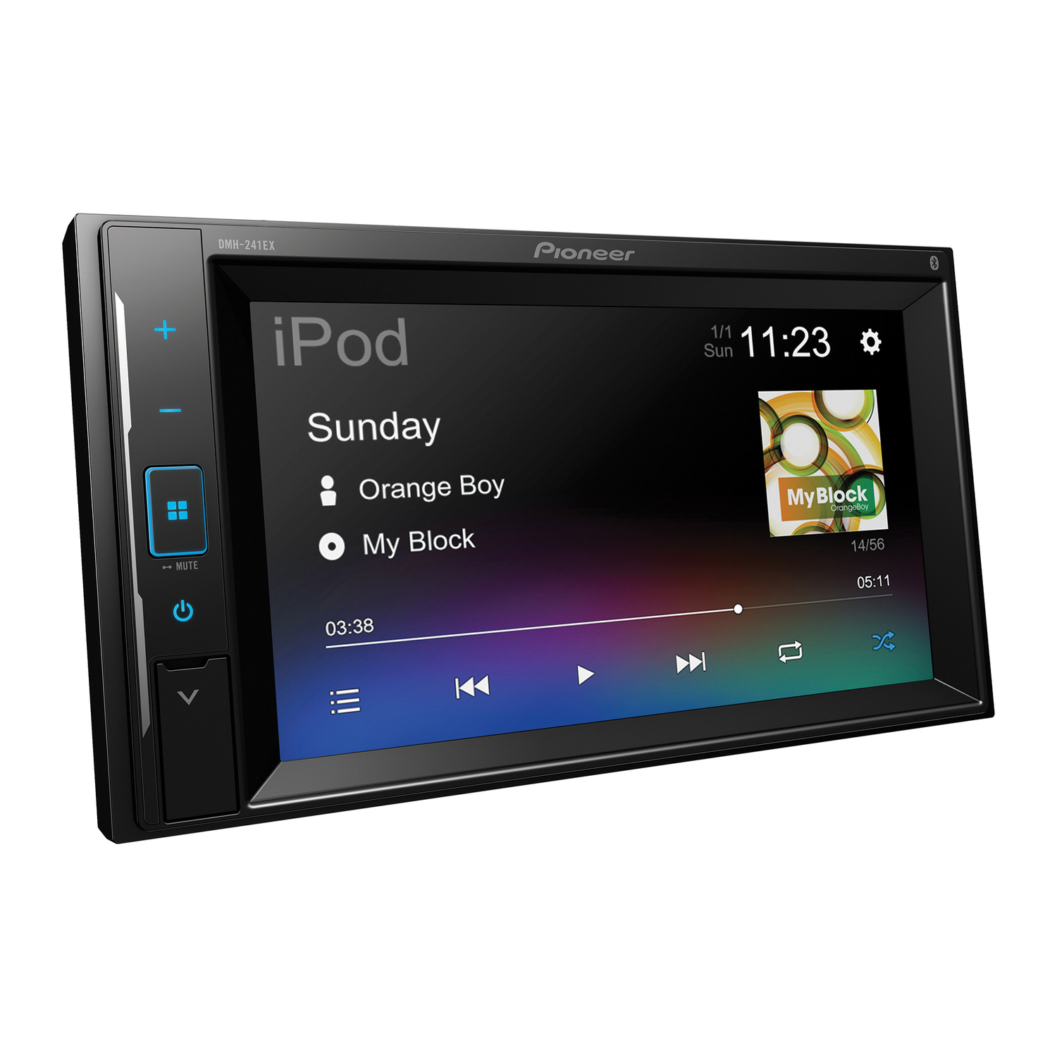 Pioneer DMH-241EX 6.2-In. Car In-Dash Unit, Double-DIN Digital Media Receiver with Touch Screen and Bluetooth, DMH-241EX - image 2 of 9