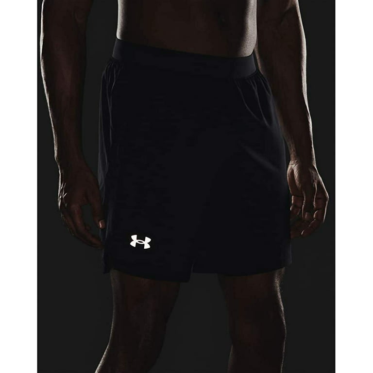 Under Armour Mens Launch Stretch Woven 7-inch Shorts Black/Reflective  XX-Large