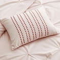 thumbnail image 4 of WPM 7 Piece Luxurious Pinch Pleat Decorative Pintuck Comforter Set - ALL SEASON Rose Bedding (King), 4 of 7