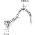 thumbnail image 3 of Anillos de tornillo de acero inoxidable para nariz, joyería para Piercing nasal, 10 Uds. Namotu LRWJ922, 3 of 4