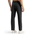 thumbnail image 3 of MIER Men's Stretch Golf Pants 30" Lightweight Classic Fit Dress Pants, Water-Resistant Casual Work Slacks, Black, 34W x 30L, 3 of 7