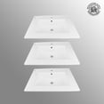 thumbnail image 2 of Renovators Supply Luke Bathroom Sink 24" White Porcelain Drop In Sink w/Center Faucet Hole Pack of 3, 2 of 4