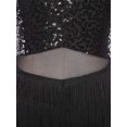 thumbnail image 6 of Haitryli Women Sleeveless Tassel Hem Jazz Dance Outfit Latin Salsa Leotard Black S, 6 of 7