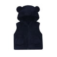 thumbnail image 4 of Ticikt Girls Hooded Vest Soft Design Zip Front Sleeveless Jacket for Indoor Outdoor Wear,Color:Navy, 4 of 4