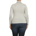 thumbnail image 4 of Women's Solid Long Sleeve Turtleneck Lightweight Pullover Plus Size Top Sweater, 4 of 5