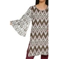 thumbnail image 4 of Moomaya Robe Tunique Mini à Manches Kimono Imprimées à Col Rond pour Femmes Vêtements, 4 of 5