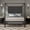 Black,Dark Gray, variant on Queen Canopy Bed with Tall Upholstered Headboard, 76.5-Inch Metal Four-Poster Bed Frame, Box Spring Required