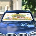 thumbnail image 6 of Iauyy Foldable Windshield Sun Shade for Cars, Interior Sun Protection for car UV Protection for Sedan/SUV/Truck, (S/M/L) Oak Trees on The Grass, 6 of 8