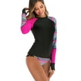 thumbnail image 6 of Women Rash Guard with String Bikini Two Piece Swimsuits Long Sleeve Bathing Suit, 6 of 8