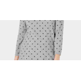 thumbnail image 3 of KAREN SCOTT Womens Gray Polka Dot 3/4 Sleeve Jewel Neck Top XS, 3 of 3