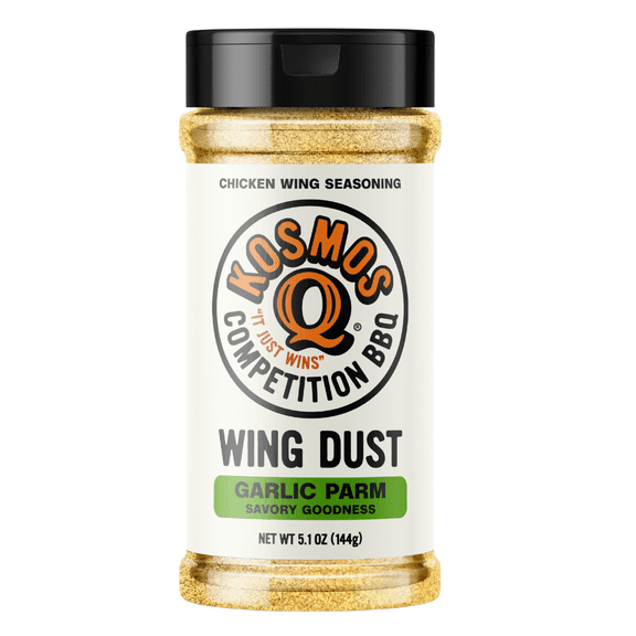 Kosmos Q Garlic Parmesan Wing Dust Seasoning, 5.1 oz Shaker