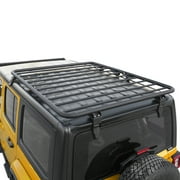 EAG Hard Top Flat Roof Rack Luggage Carrier Compatible with 2018-2021 Wrangler JL 2 Door and 4 Door