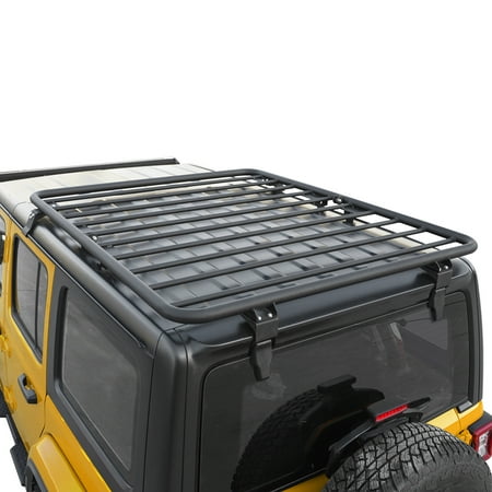 EAG Hard Top Flat Roof Rack Luggage Carrier Compatible with 2018-2021 Wrangler JL 2 Door and 4 Door