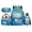 Blue Axolotl Ocean, variant on Uorisanigo Floral Koala School Backpack for Kids Boys 4 Pieces Bookbag Rucksack with Water Bottle Holder Bag + Lunch Box + Pencil Holder for Youth Primary School Students