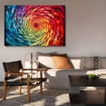 thumbnail image 6 of Colorful Abstract Art Spiral Shape Canvas Poster Bedroom Decor Sports Landscape Office Room Decor Gift,Frame-style,16x24inch(40x60cm), 6 of 8