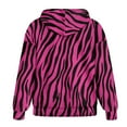 thumbnail image 5 of SCRAWLGOD Crimson Zebra Print Loose Fit Full Zip Up Hoodies for Women Drawstring Pockets Clothing Casual Fashion Outfits Hooded Elastic Sweater for Exercise Yoga, XL, 5 of 7