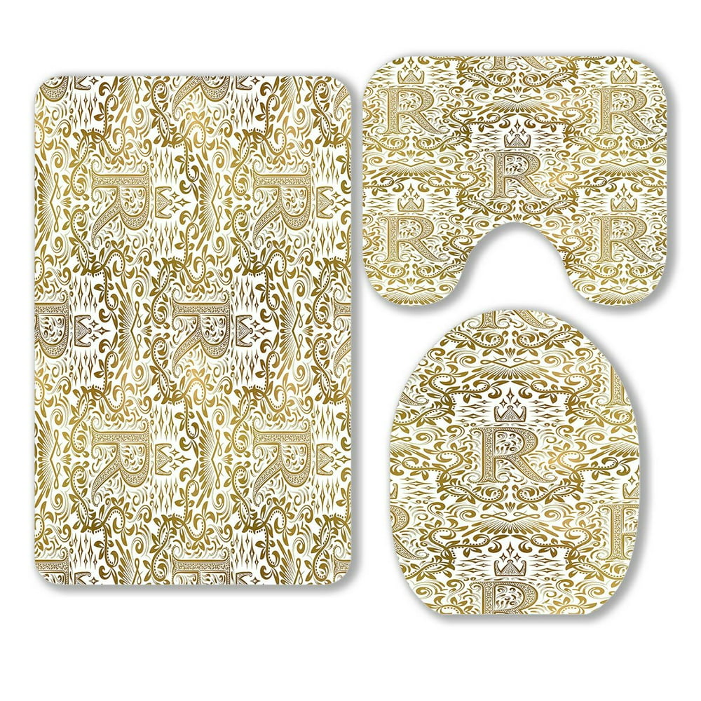 ABPHQTO Golden White Vintage Gold Royal Classic Baroque 3 Piece