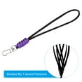 thumbnail image 3 of Uxcell 8.7" Paracord Braided Lanyard Keychain Survival Wrist Strap with Hook Purple, 3 of 6