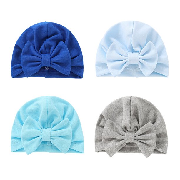 Cute Newborn Baby Hats Knot Turban Teddy Fabric Ear Warmer Infant Indian Hat for Boys Girls Soft Hat Beanies 2022 four seasonsBlackUnited States He Qiyong unisex