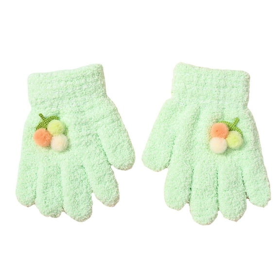 Splozh Toddler Mittens Waterproof Winter Kids Winter Gloves for Boys Girls Children Full Fingers Stretchy Warm Mittens Green,3-6 Years