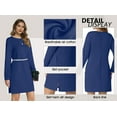 thumbnail image 6 of JWD Dresses for Women Casual Long Sleeve Dress Fall Cozy Travel Airport Outfits Navy Blue S, 6 of 9