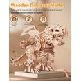 thumbnail image 5 of MIEBELY 3D Wooden Puzzles for Adults - T-Rex Dinosaur Model Kits can Walk and Roar, Mechanical Dinosaur Toys for Boys Kids Ages 8-10-12-14, 3D Puzzles Building Kit Gifts for Teen Men Women, 5 of 7