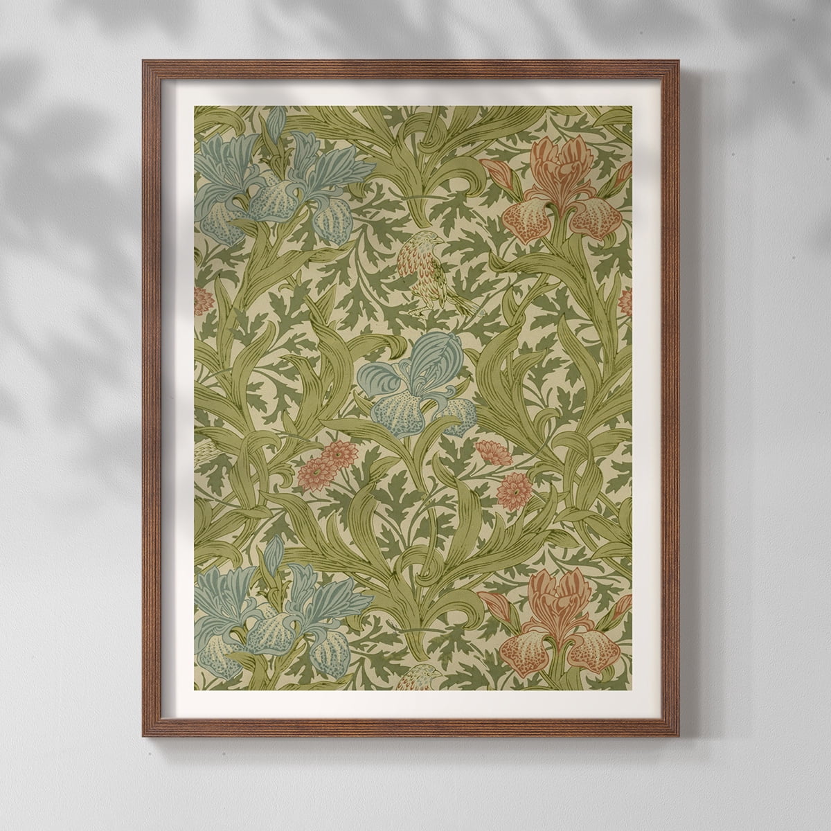 Vintage Abstract Print XXXVI - 10in. x 8in. Vintage Framed Print in Walnut Wood Frame