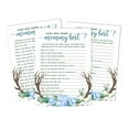 thumbnail image 1 of Inkdotpot Antler (Boy) 50-PackWho Knows Mommy BestBaby Shower GameCards Gender Neutral FunActivity Cards, 1 of 5