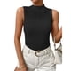 thumbnail image 1 of Camiseta sin mangas de punto acanalado, camiseta sin mangas informal de punto acanalado para mujer, camiseta sin mangas básica de corte entallado, diseño fácil de usar, 1 of 4