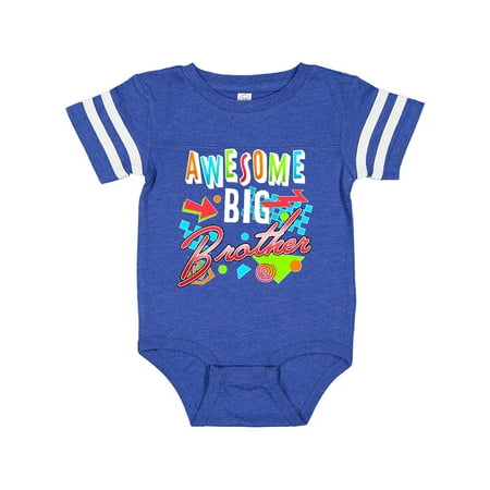 

Inktastic Awesome Big Brother- 80s retro style Gift Baby Boy Bodysuit