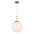 thumbnail image 3 of 56892-SB-WG Craftmade Lighting Gaze - 1 Light Pendant In Contemporary Style-12.8 Inches Tall and 11.88 Inches Wide-Satin Brass Finish-Frost White, 3 of 5