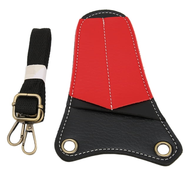 Funda Para Tijeras De Peluquería, Longitud Ajustable, Hebilla Firme, Almacenamiento Razonable, Funda Para Tijeras Para El Cabello, Bolsa De Cuero PU, Roja Para Barbería