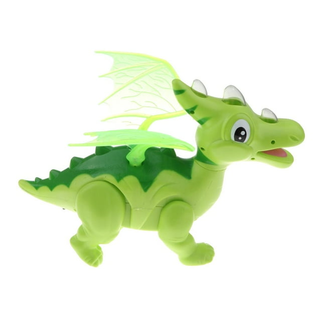 Que Camina con Juguete Electrónico Del Animal Doméstico de La Historieta Del Sonido Ligero para El Bebé Verde Hugo Juguete de dinosaurio electrónico