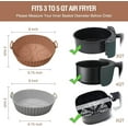 thumbnail image 2 of Air Fryer Silicone Pot, 2Pcs 8 Inch Reusable Air Fryer Silicone Liners with Silicone Gloves, Replacement of Parchment Paper Liners, Air fryer Oven Accessories, Fits 3.6 To 6.8QT Air Fryer (Grey+), 2 of 7