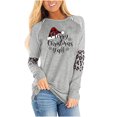 thumbnail image 2 of Pntutb Moda Mujer Cuello Redondo Manga Larga Estampado Casual Camiseta Blusa Pntutb Pntutb-2034, 2 of 5