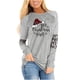 thumbnail image 2 of Pntutb Moda Mujer Cuello Redondo Manga Larga Estampado Casual Camiseta Blusa Pntutb Pntutb-8371, 2 of 5