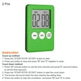 thumbnail image 3 of Uxcell Digital Timer,2pack Small Count Down/UP Clock with Magnetic,Kitchen Timer Green, 3 of 5