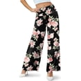 thumbnail image 6 of Women's Stretchy Wide Leg Palazzo Lounge Pants Casual Comfy High Waist Palazzo Pants, 6 of 11